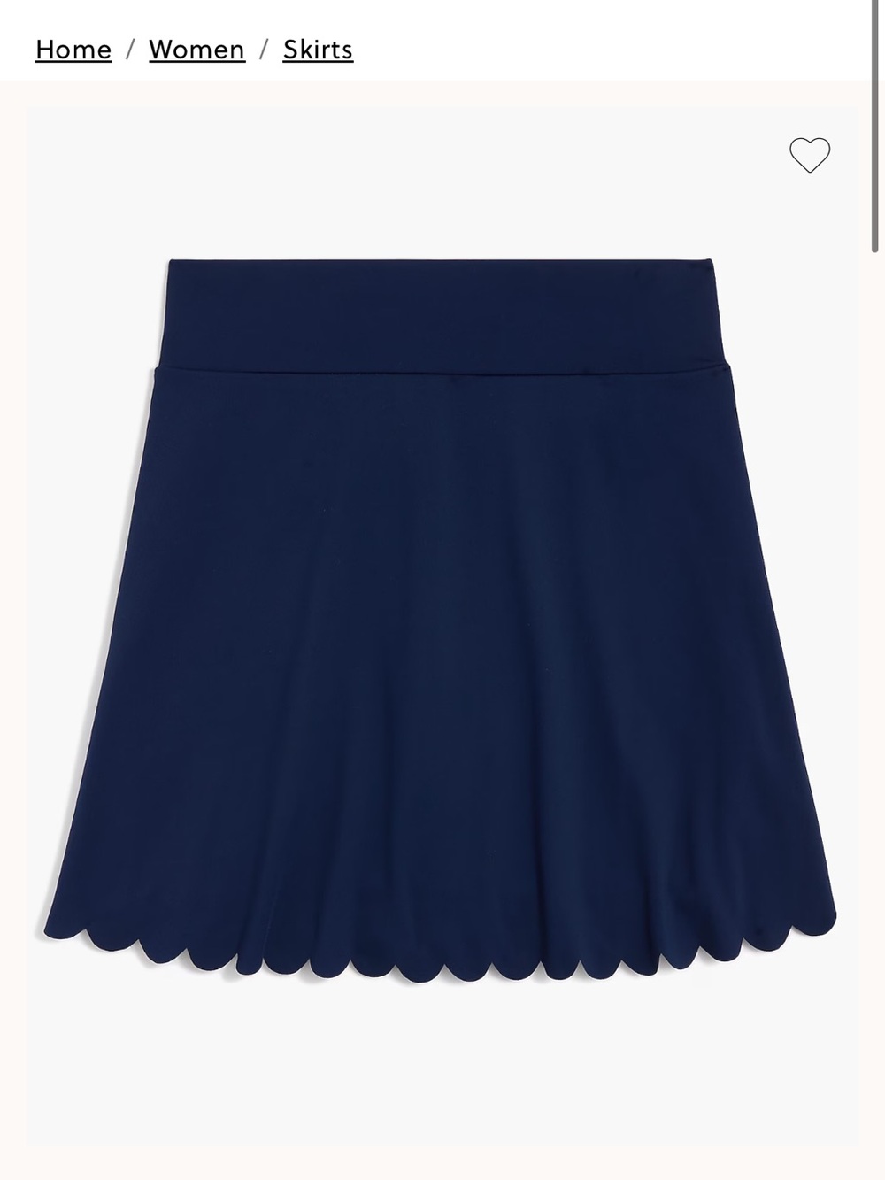 J. Crew Navy Scalloped Hem Circle Skirt
